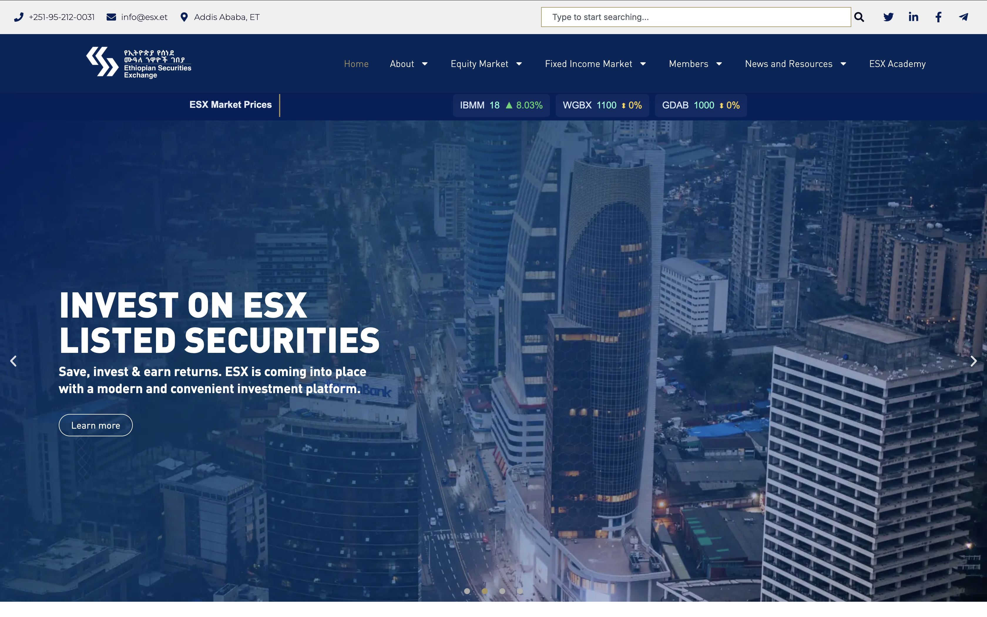 Ethiopia Securities Exchange company profile